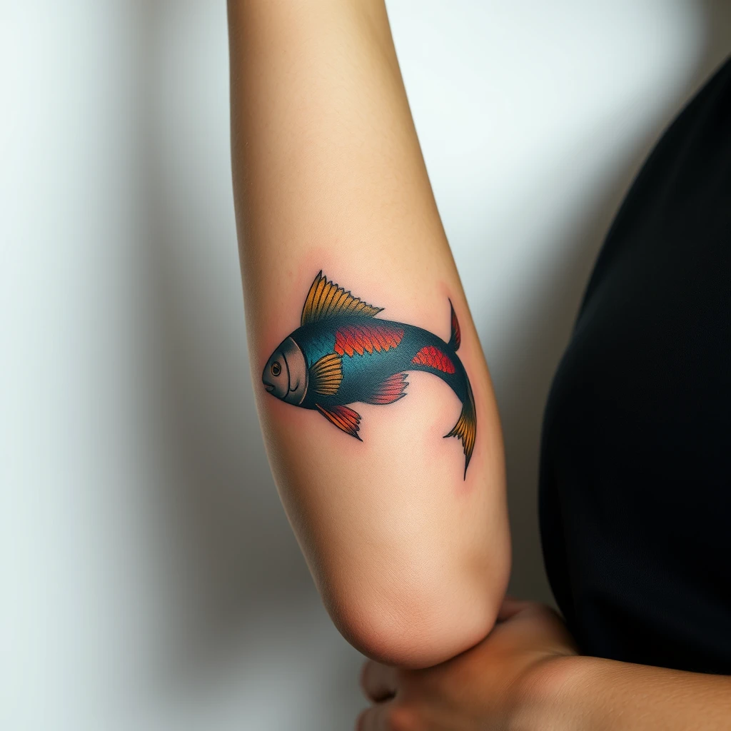 elegant fish tattoo