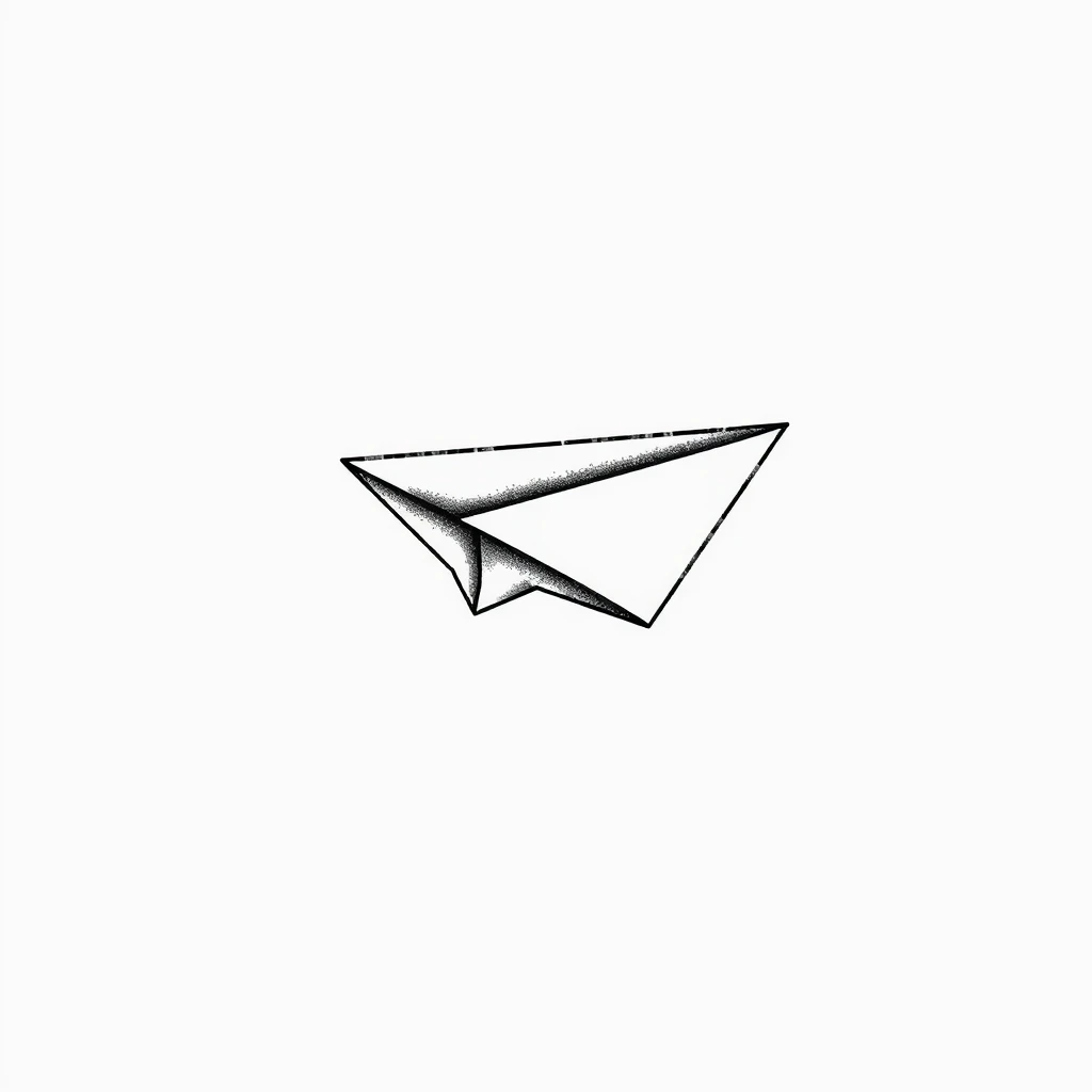 Paper plane tattoo