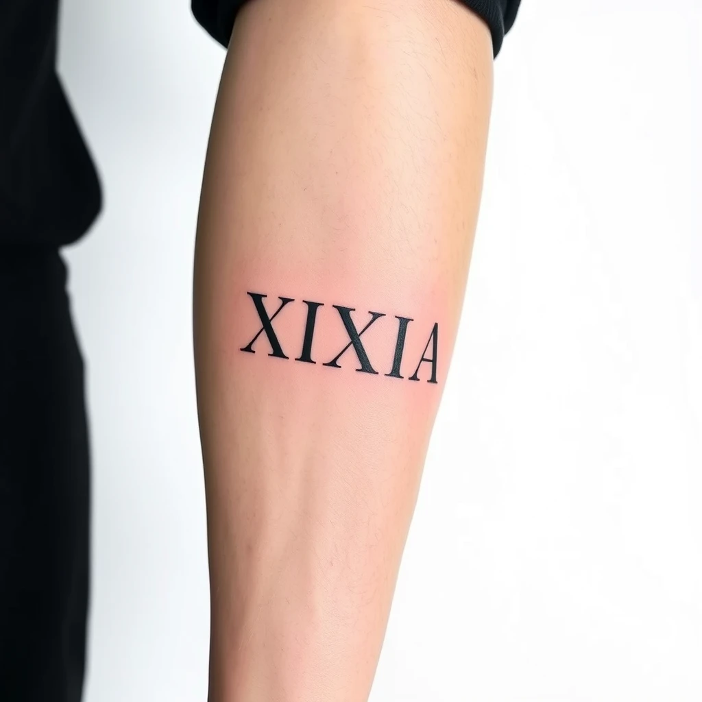 Roman numerals tattoo