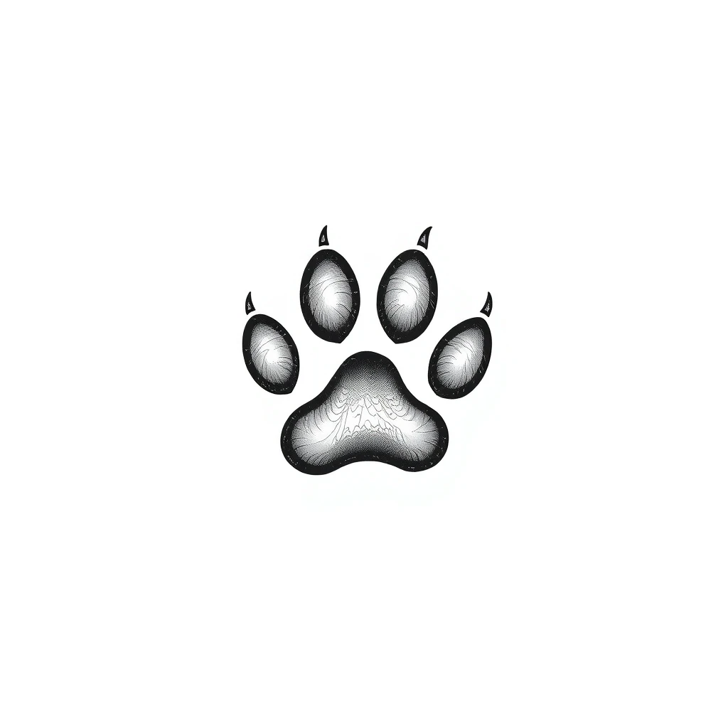 Paw print tattoo