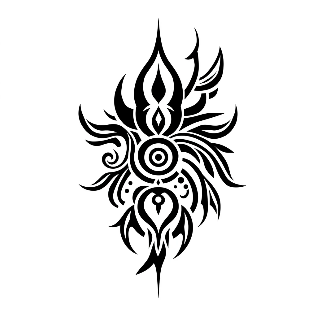 Tattoo of Tribal designs in black and white