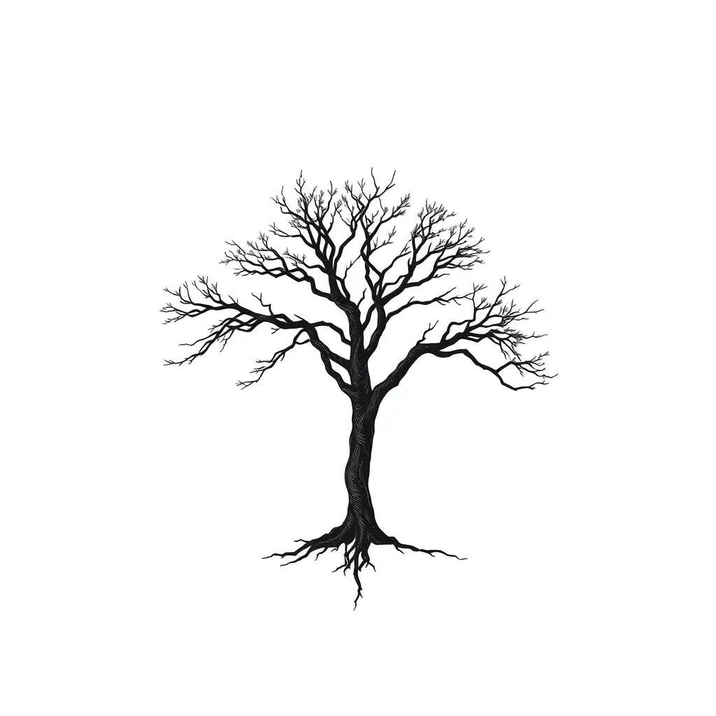 Tree silhouette tattoo