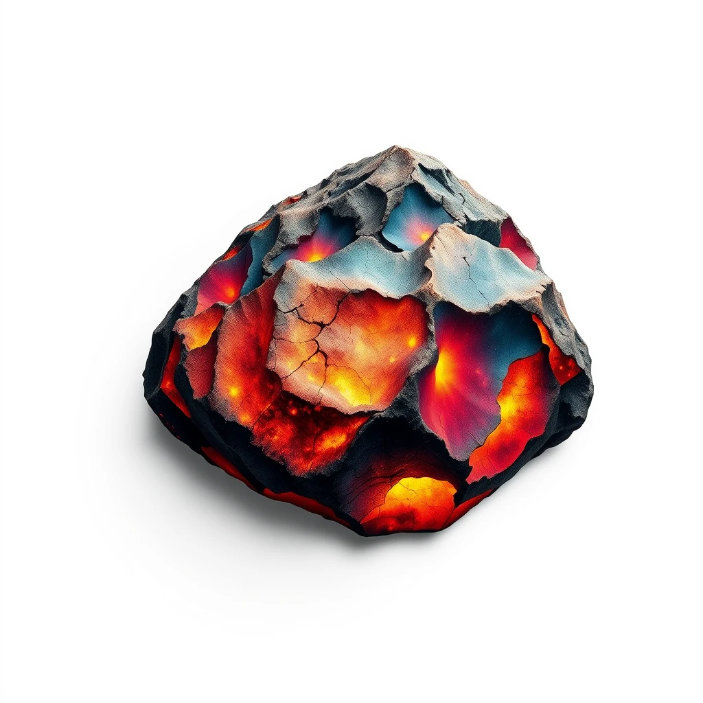 Colorful meteorite tattoo design with vivid details.