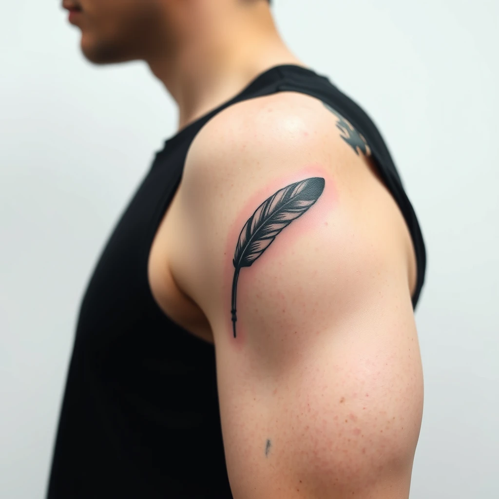 Quill pen tattoo