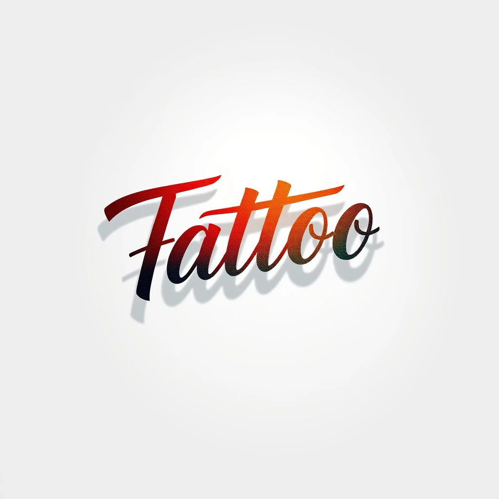 Colorful lettering tattoo design named shadows