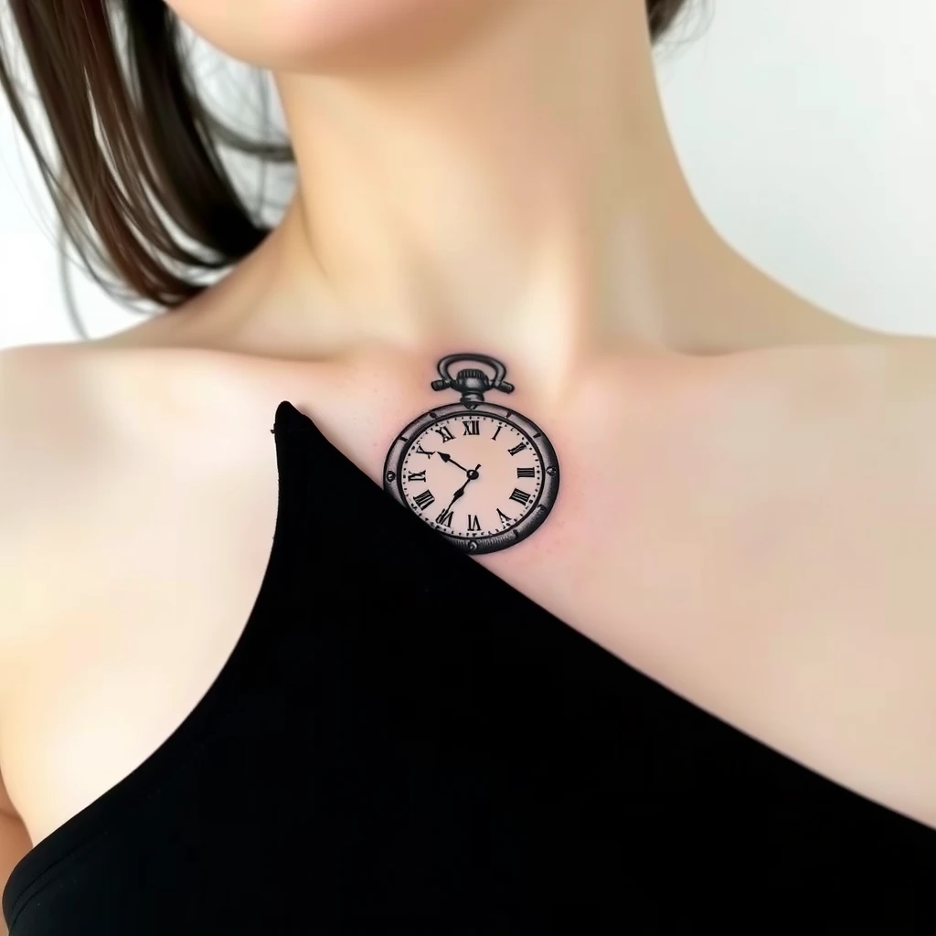 Pocket watch tattoo