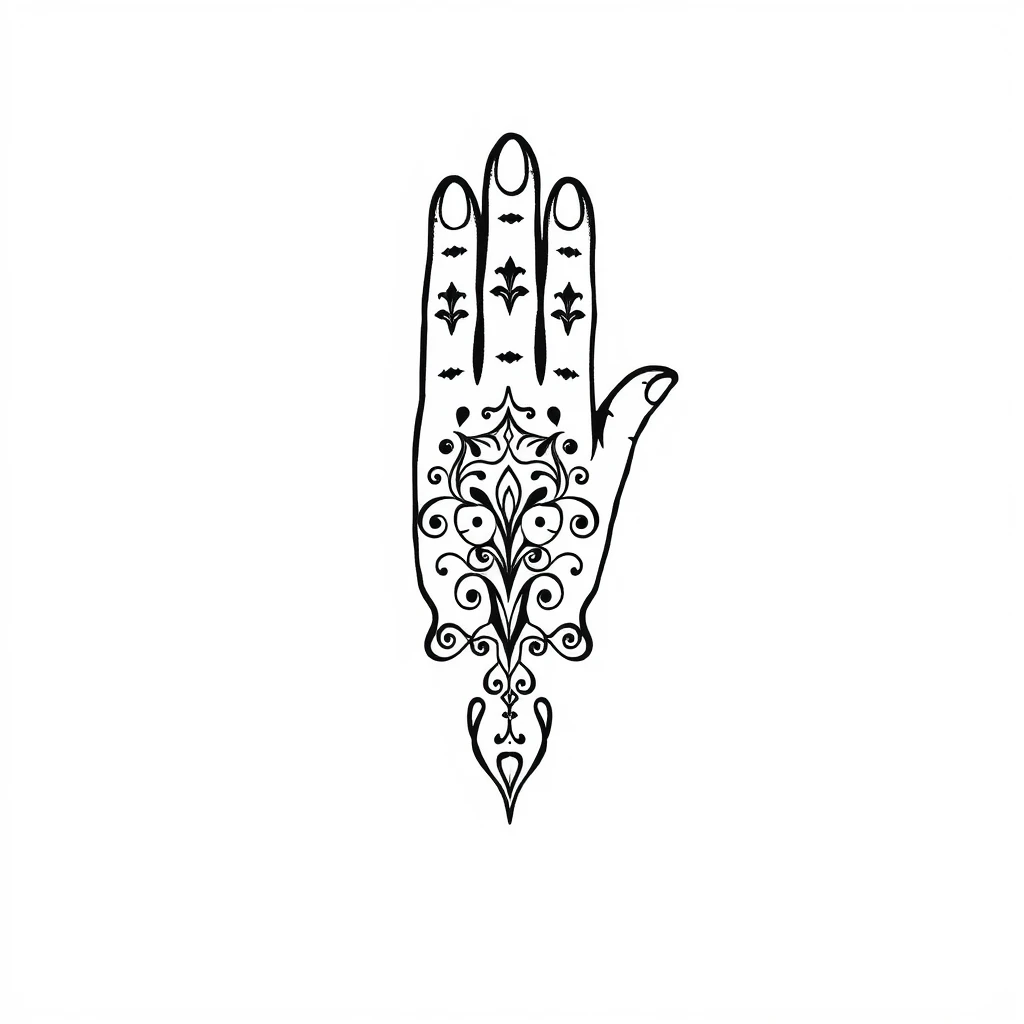 Hamsa hand tattoo