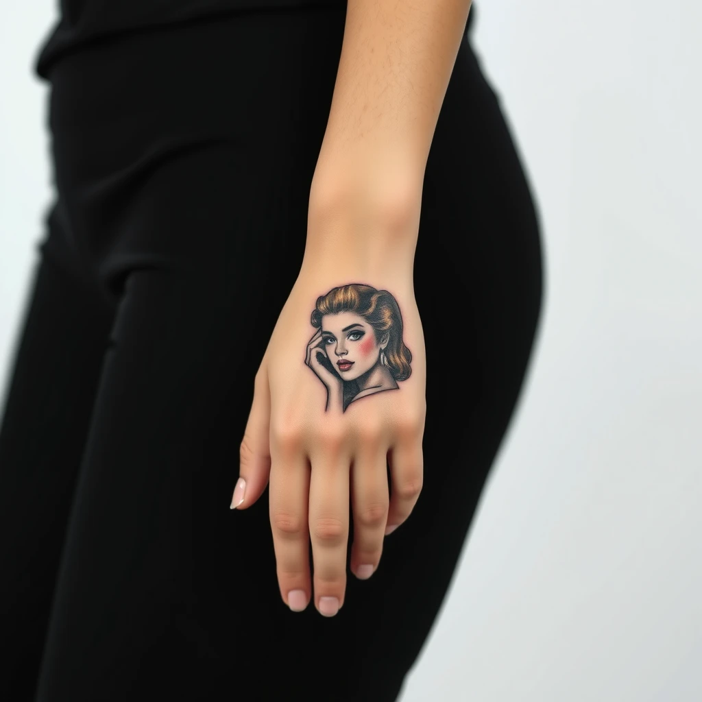 Pinup girl tattoo