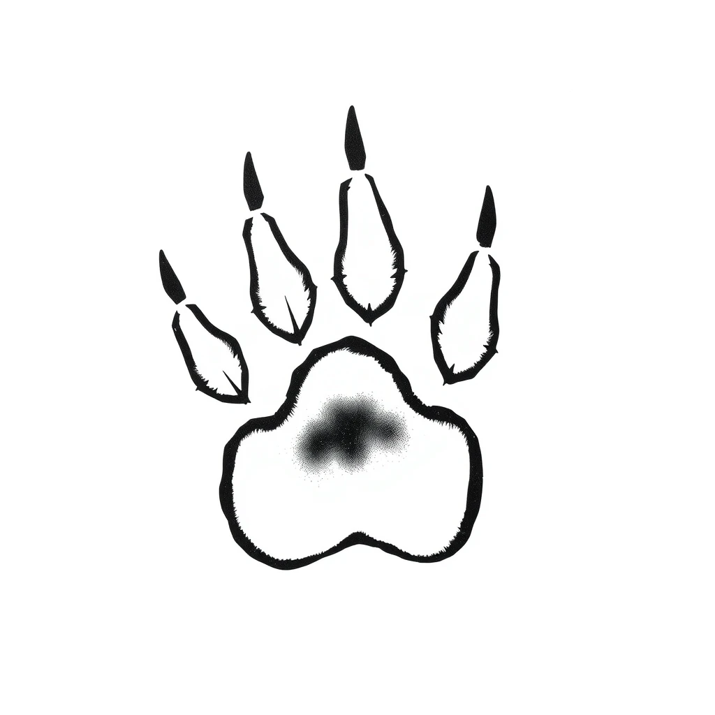 Paw print tattoo