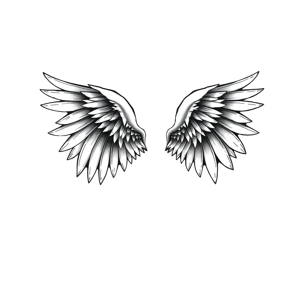 Angel wings tattoo