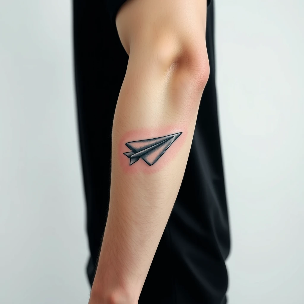 Paper plane tattoo