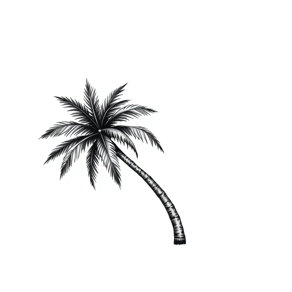 Palm tree tattoo