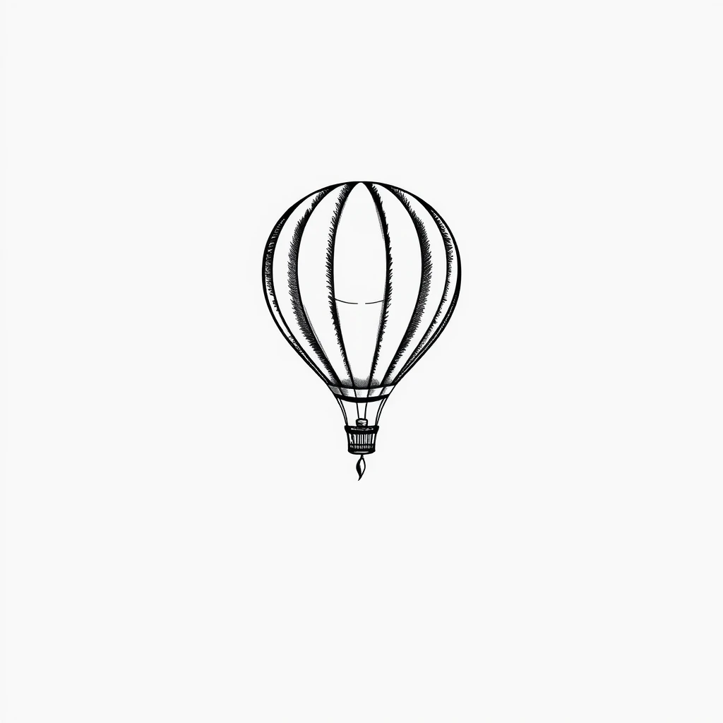 Hot air balloon tattoo