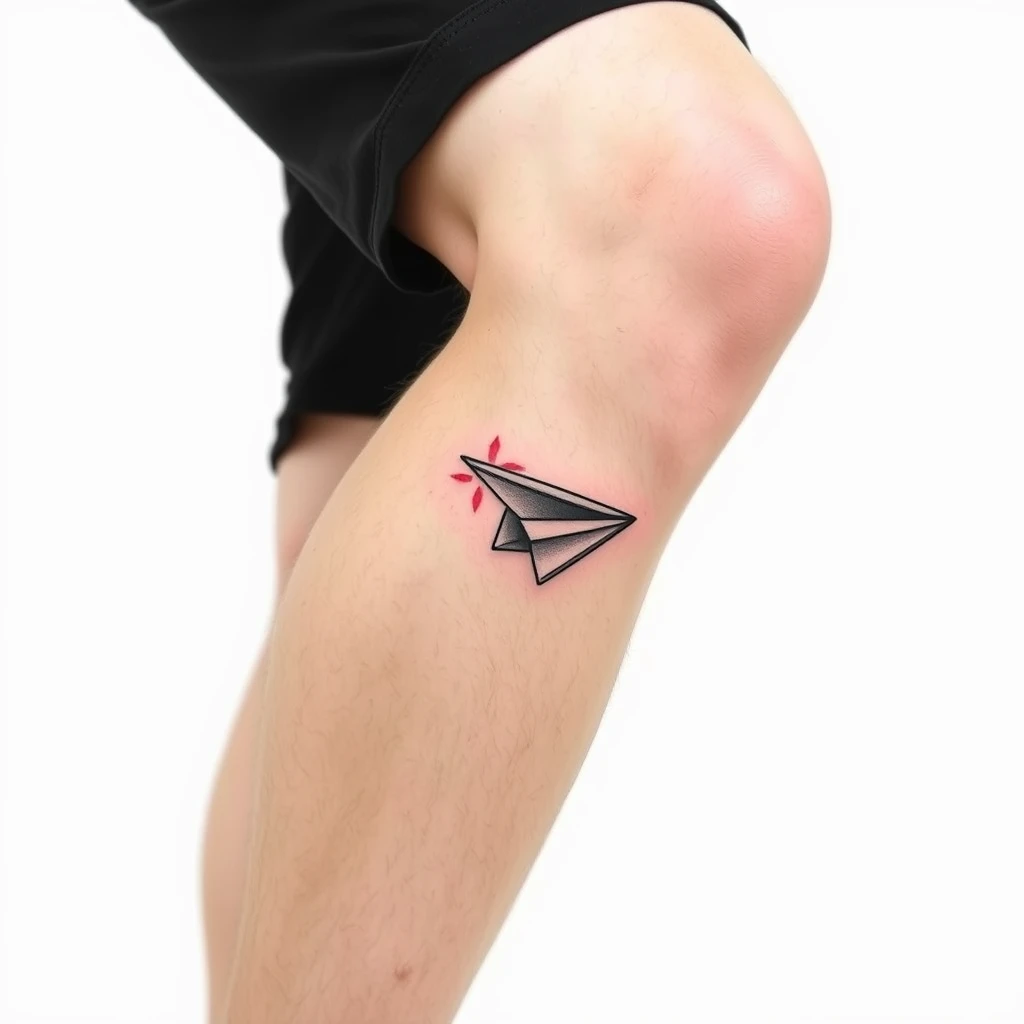 Paper plane tattoo