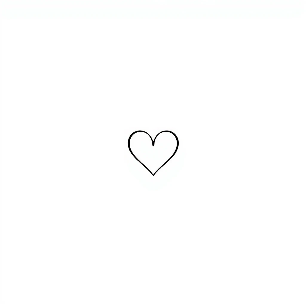 Tattoo of small Heart in Minimalist style