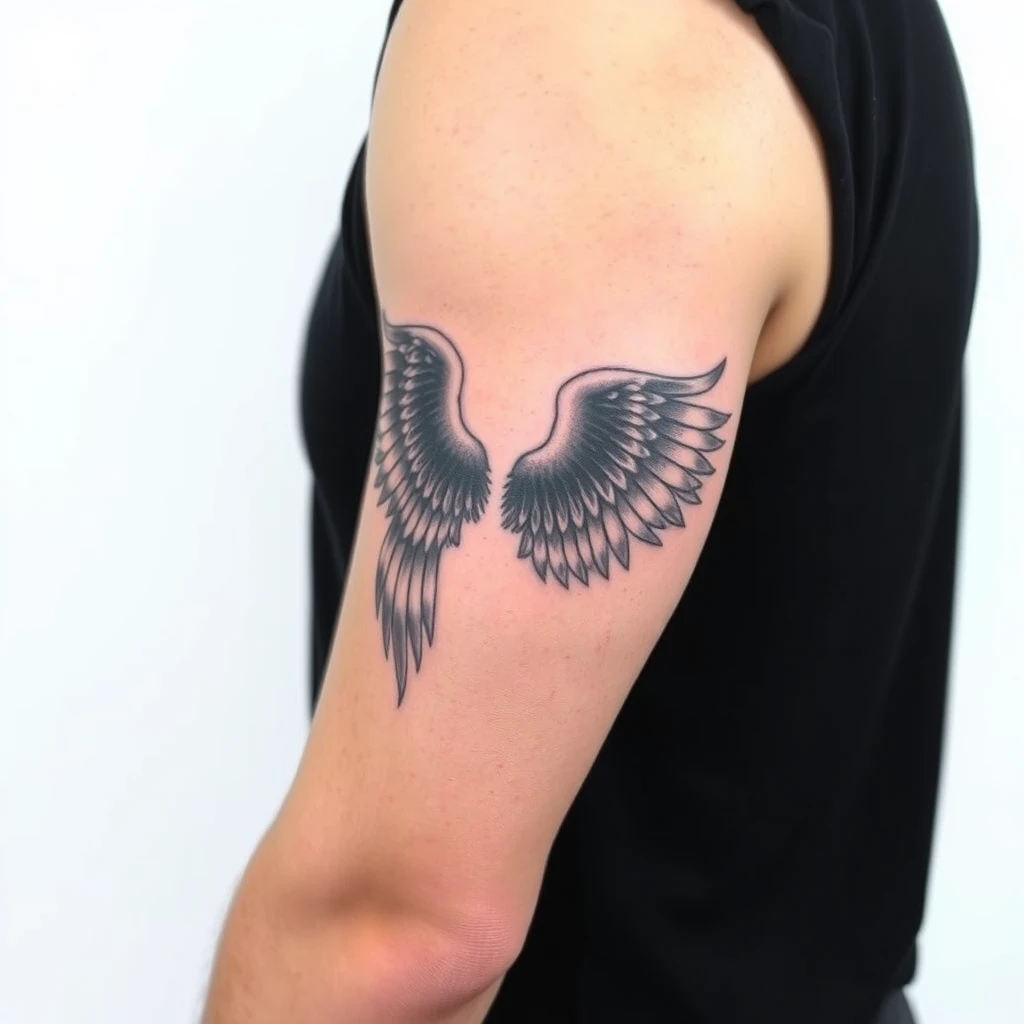 Angel wings tattoo