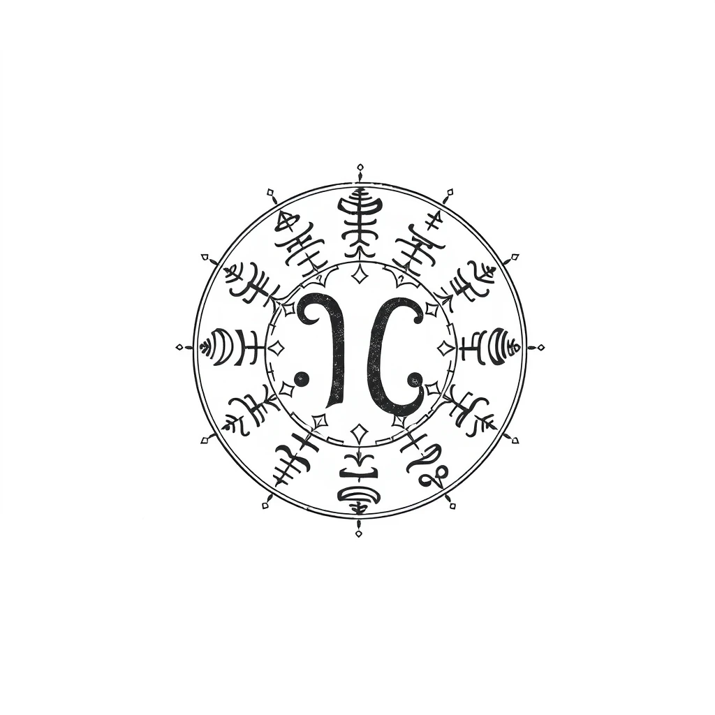 Zodiac symbols tattoo