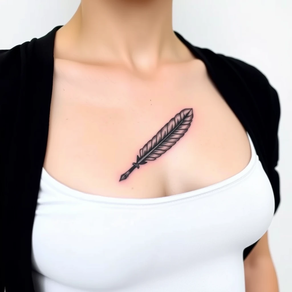 Quill pen tattoo