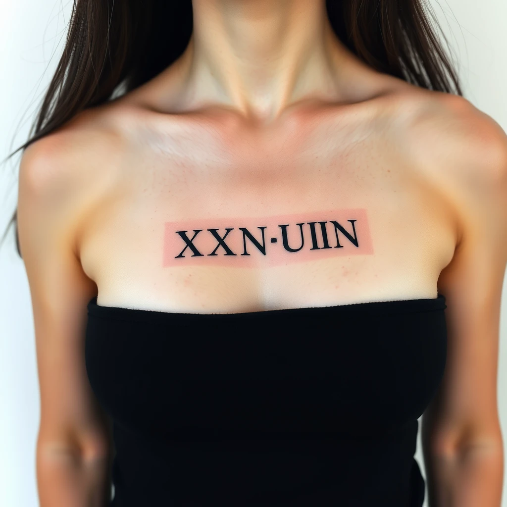 Roman numerals tattoo