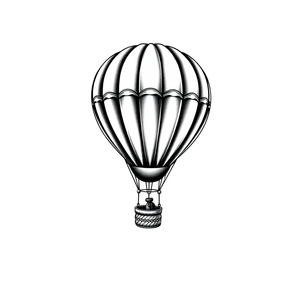 Hot air balloon tattoo