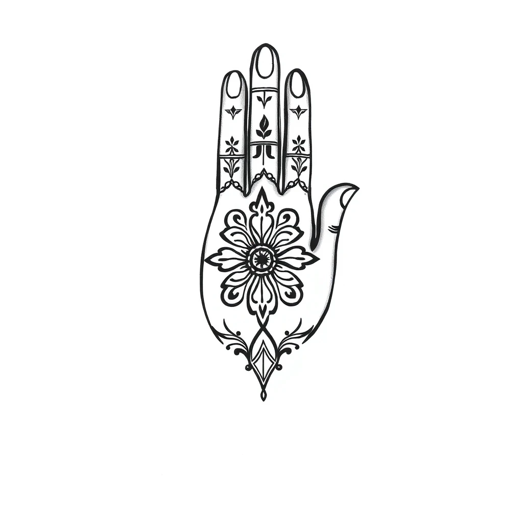 Hamsa hand tattoo