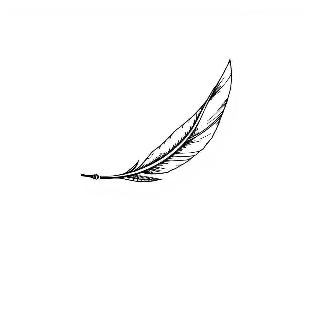 Quill pen tattoo