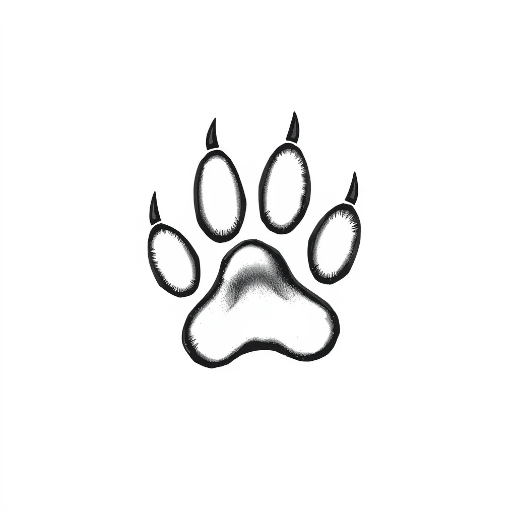 Paw print tattoo