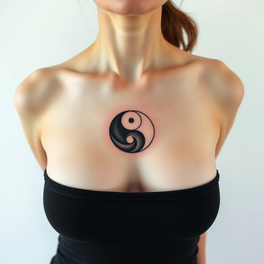 Yin and yang tattoo