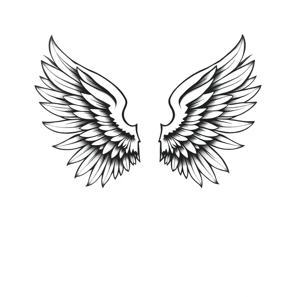 Angel wings tattoo