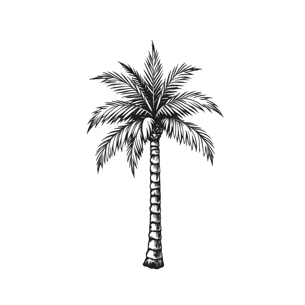 Palm tree tattoo