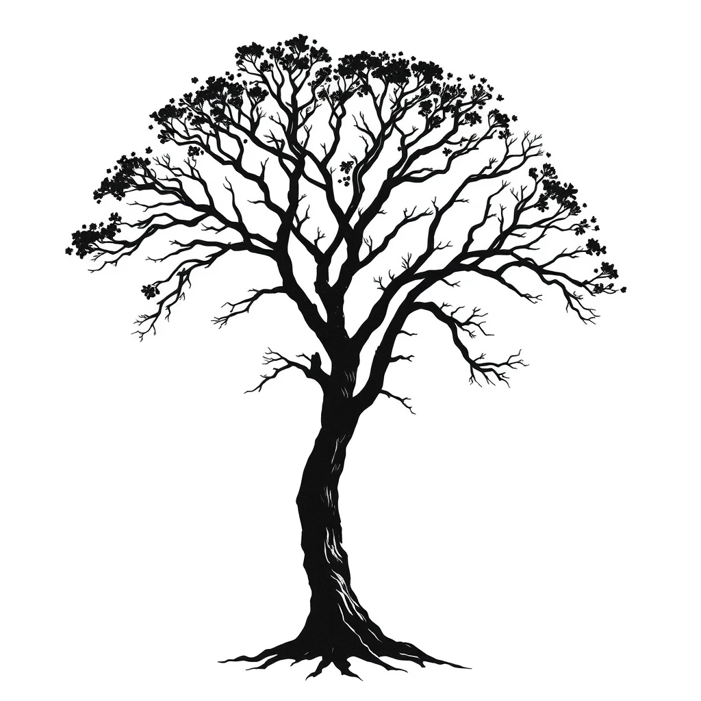 Tree silhouette tattoo