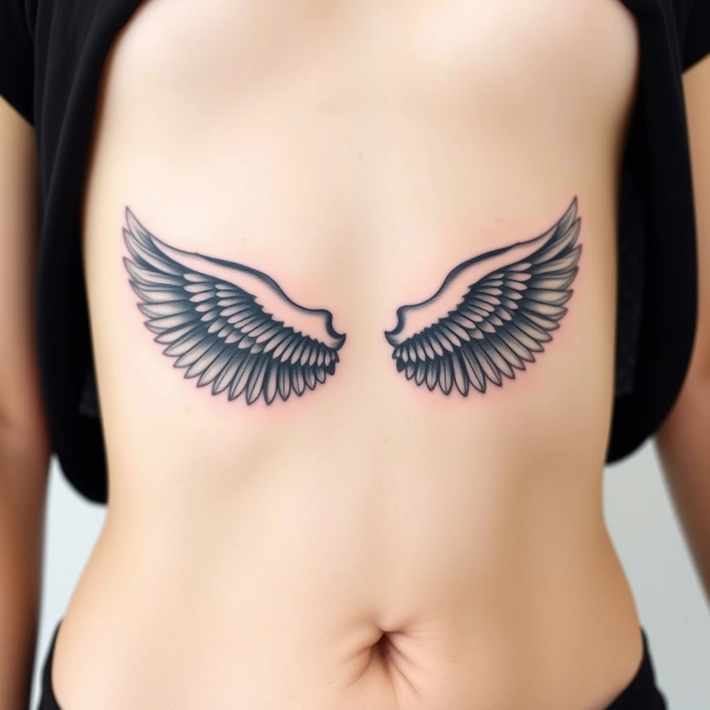 Angel wings tattoo