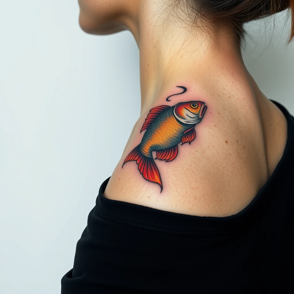 elegant fish tattoo