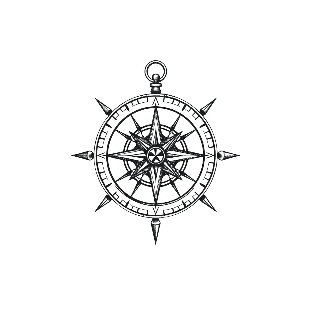 Compass tattoo