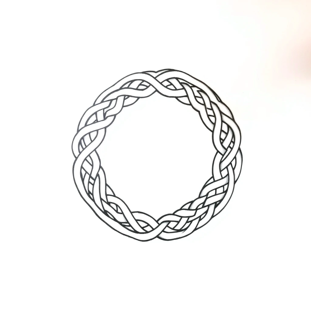 Celtic style tattoo featuring intricate knot design