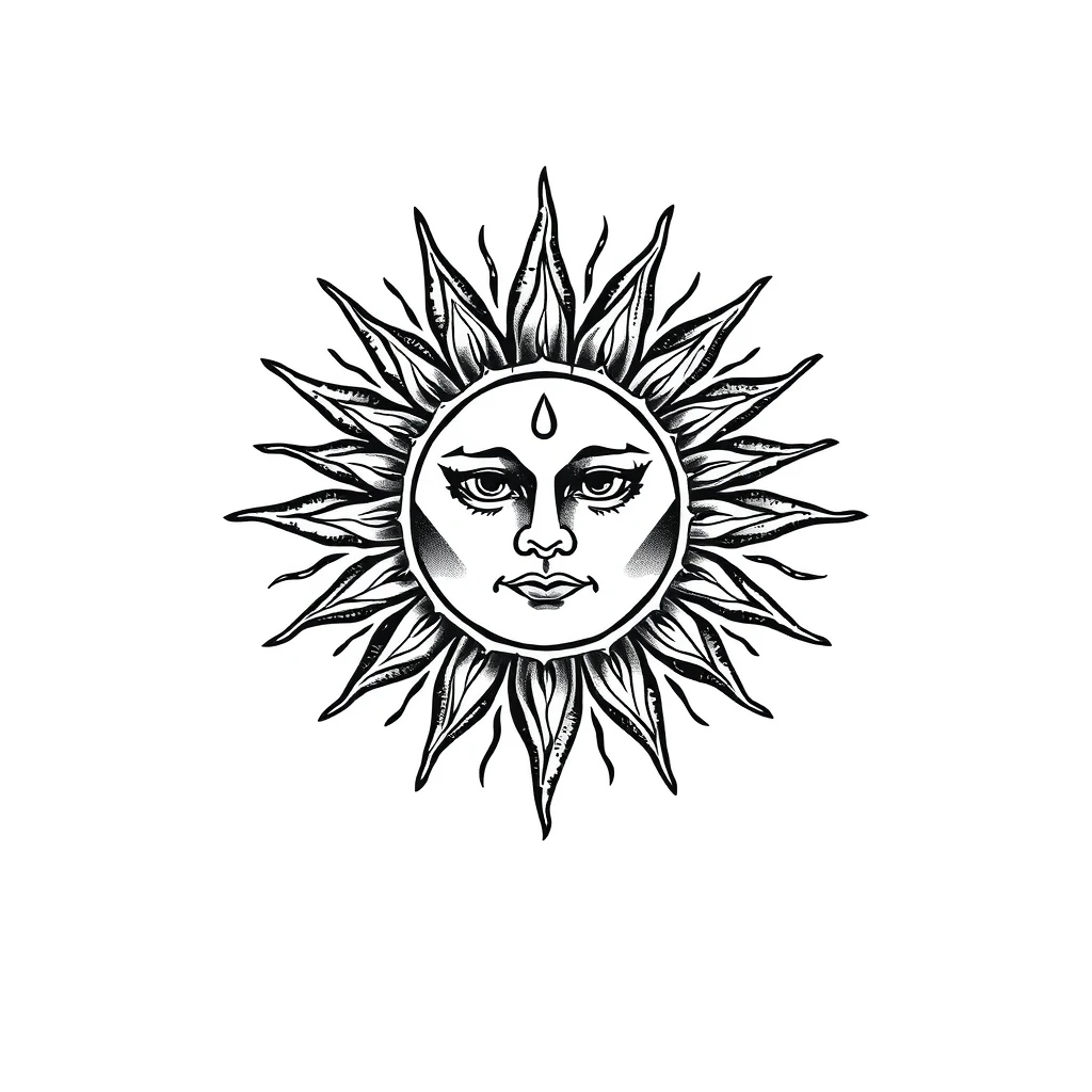 Sun tattoo