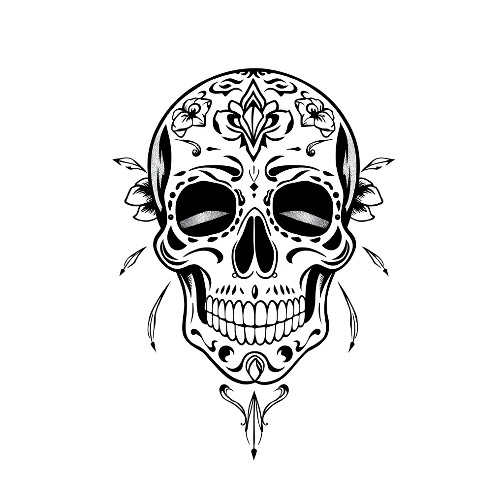 Sugar skull tattoo