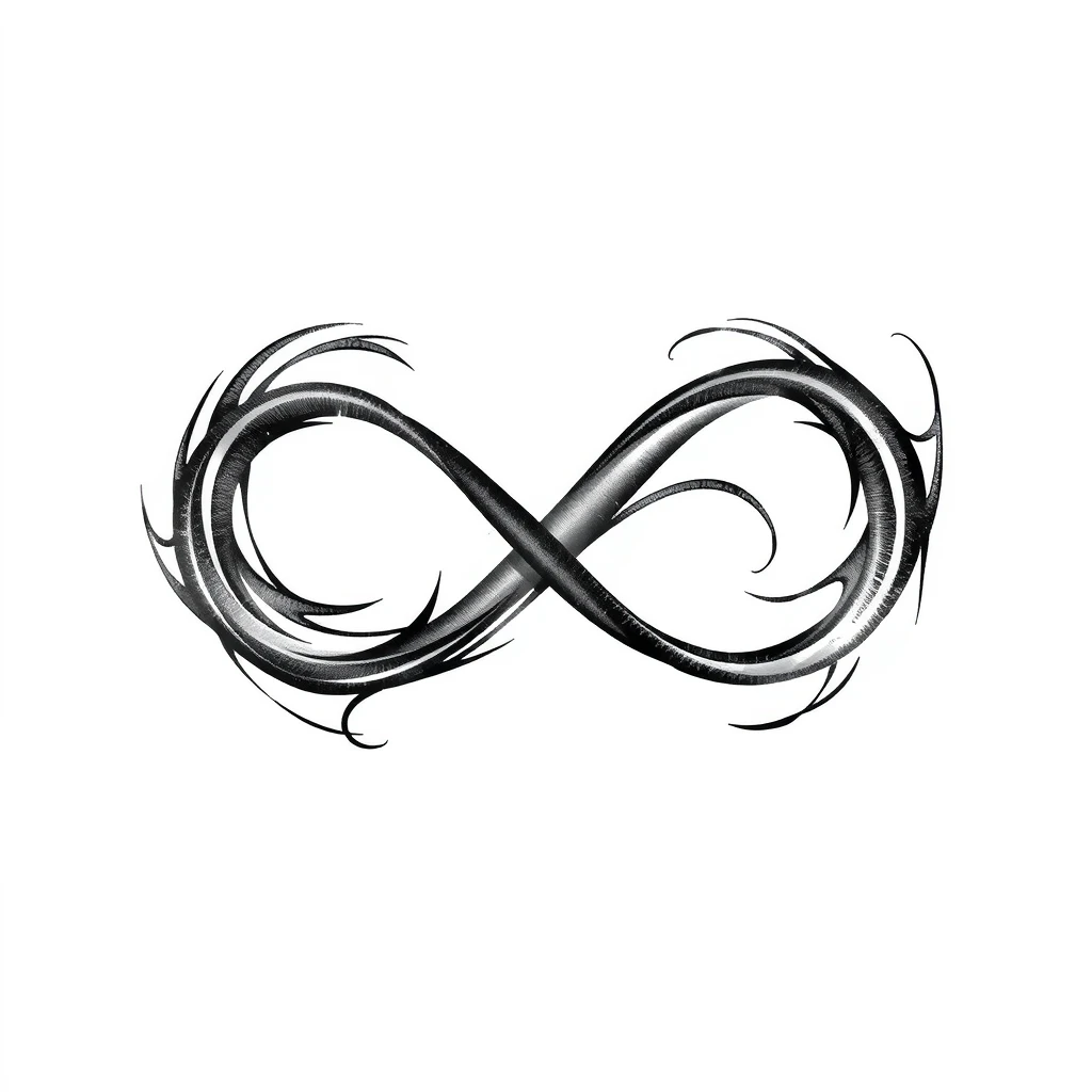 Tattoo of Infinity symbol in realistic style