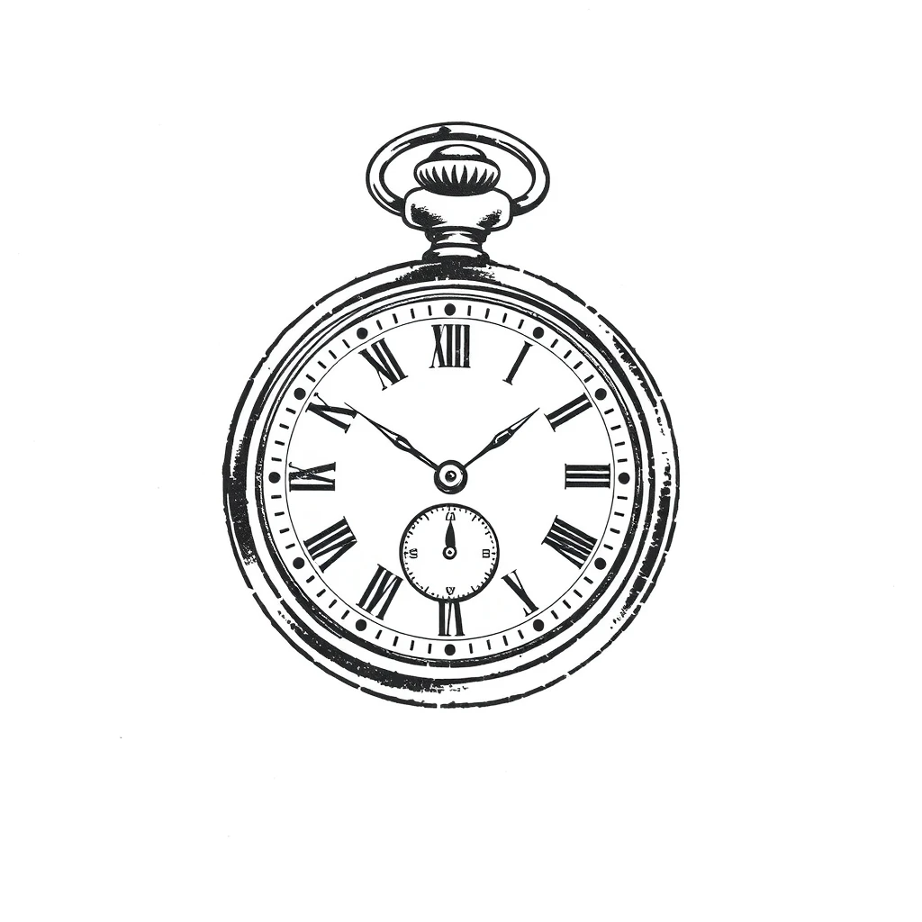 Pocket watch tattoo