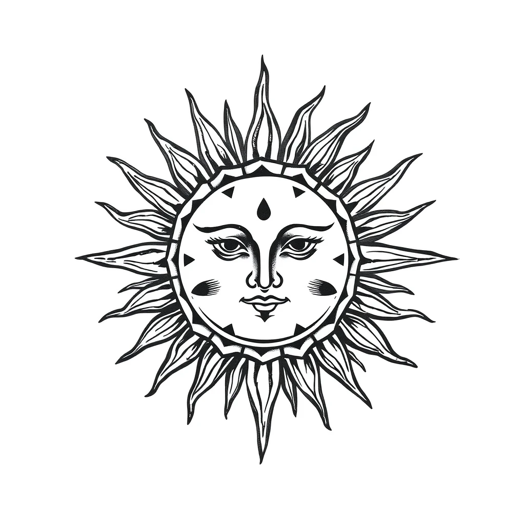 Sun tattoo