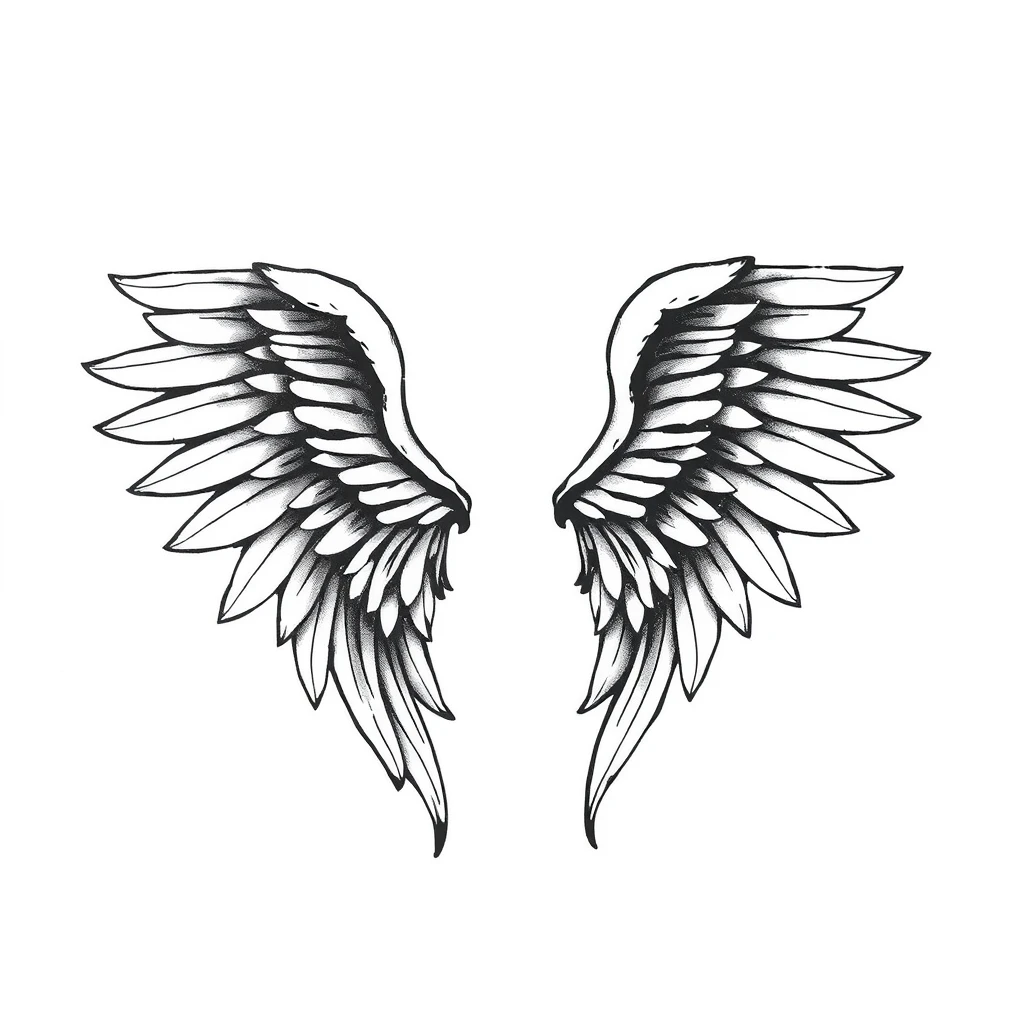 Angel wings tattoo