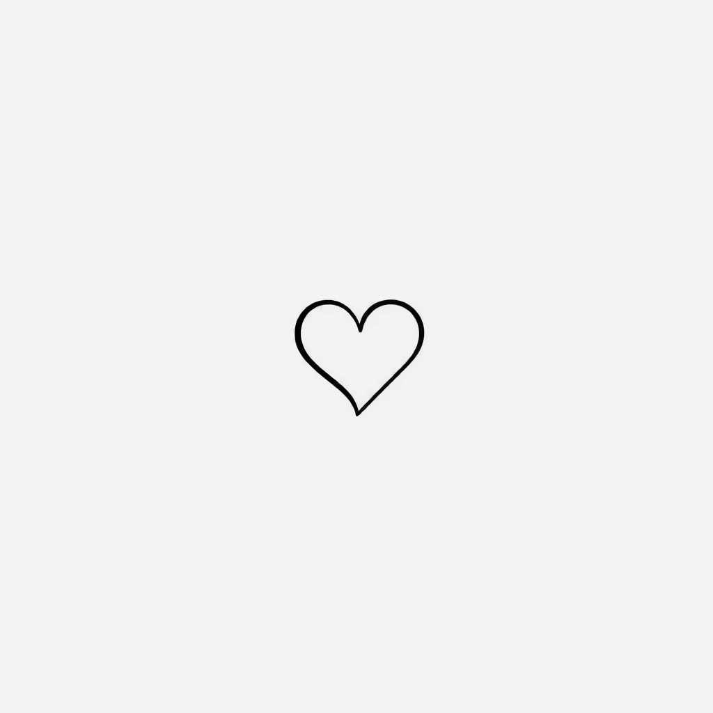 Tattoo of small Heart in Minimalist style