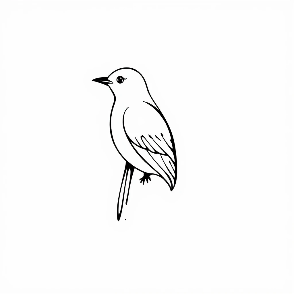 Tattoo of a bird in minimalist style