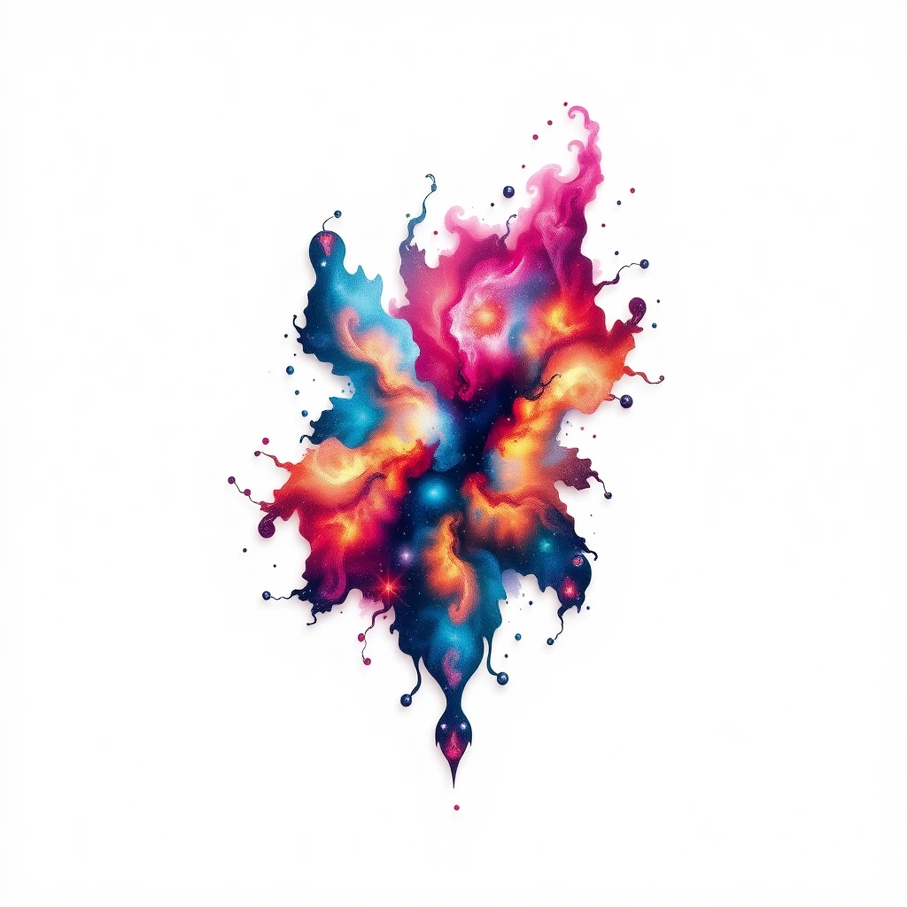 Colorful Nebula tattoo with vibrant swirls