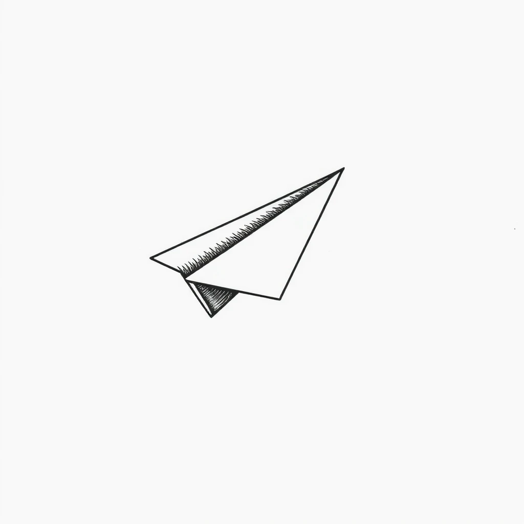 Paper plane tattoo