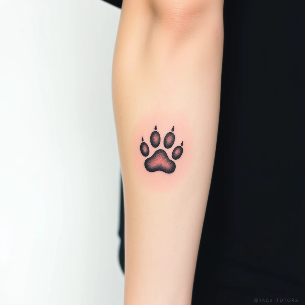 Paw print tattoo