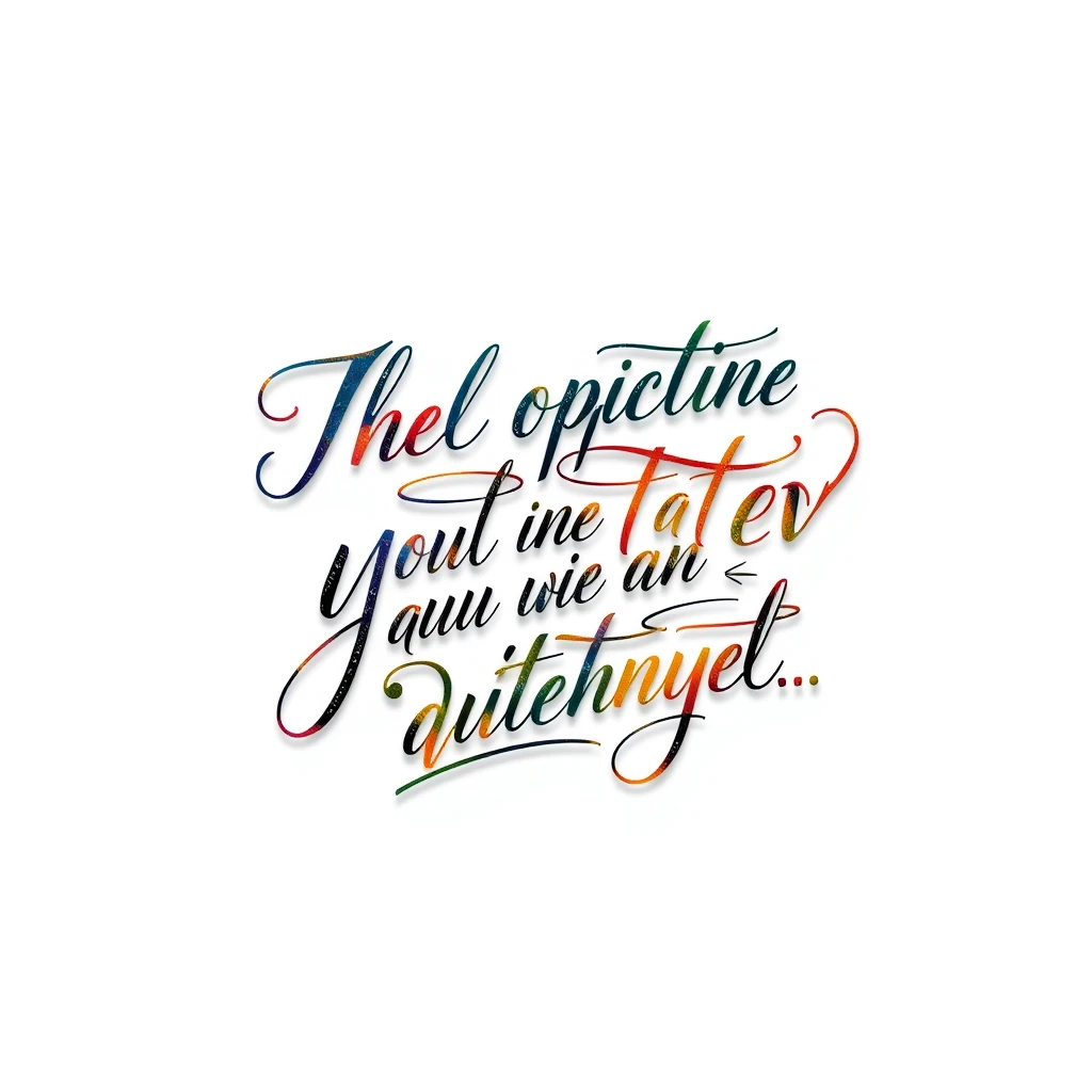 Colorful scripted quotes tattoo with elegant design