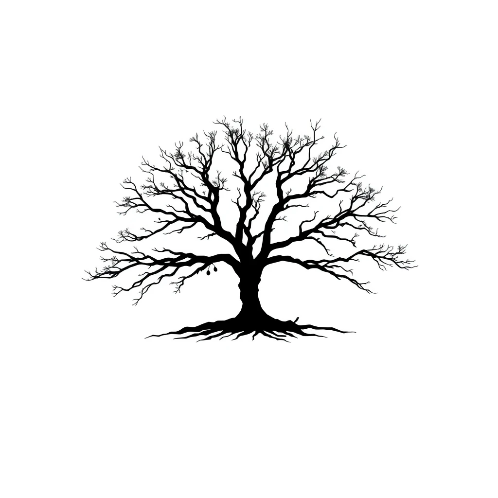 Tree silhouette tattoo