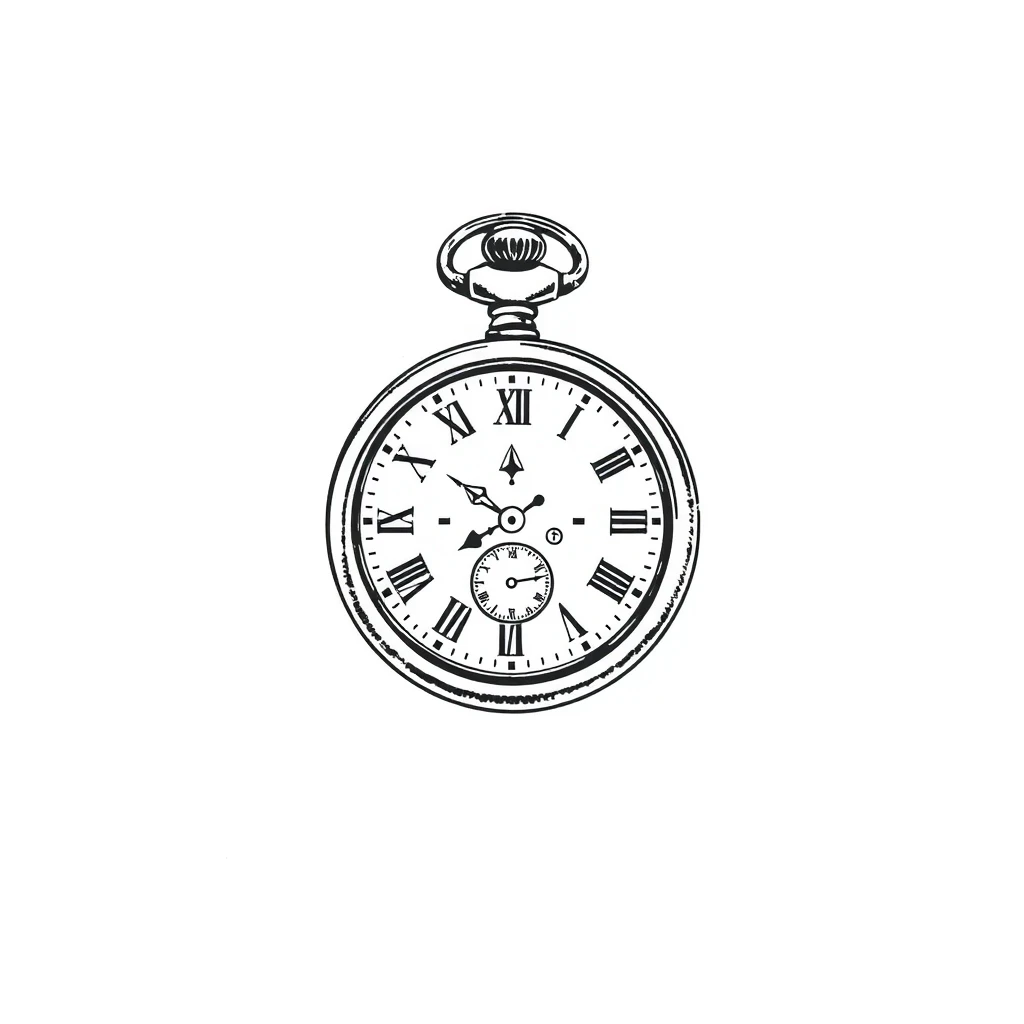 Pocket watch tattoo