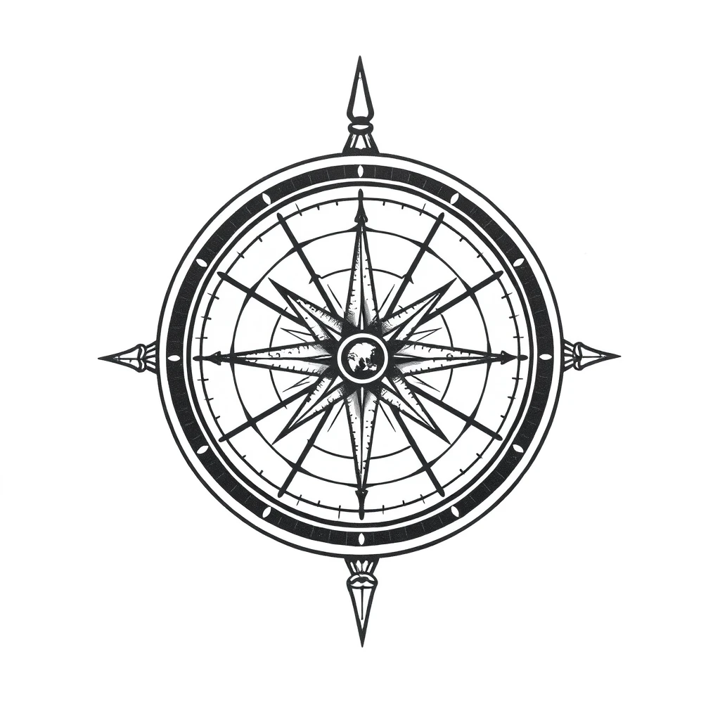 Compass tattoo